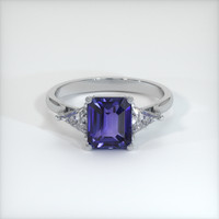 3.06 Ct. Sapphire Ring, 14K White Gold 1